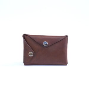 Flexfold leather card wallet - Dark brown
